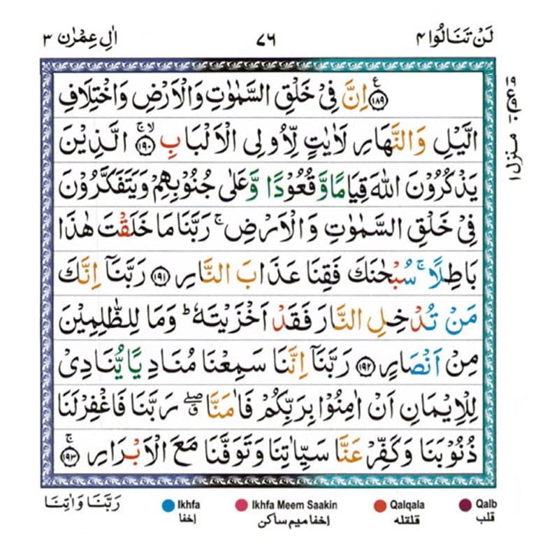 Last 10 Ayat of Surah Al Imran